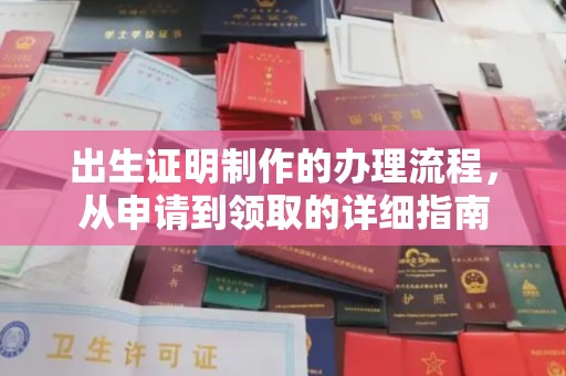 西平出生证明制作的办理流程，从申请到领取的详细指南