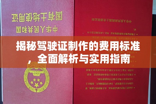 西平揭秘驾驶证制作的费用标准，全面解析与实用指南