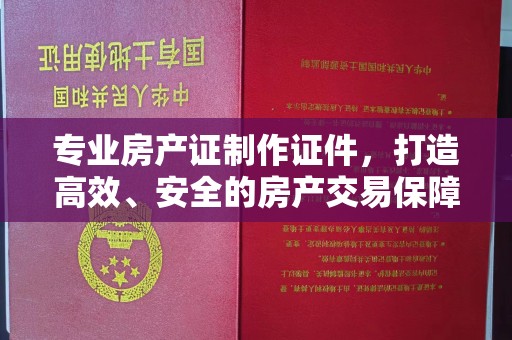 西平专业房产证制作证件，打造高效、安全的房产交易保障