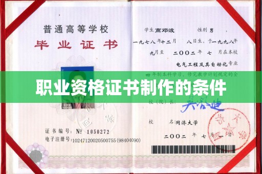 西平职业资格证书制作的条件