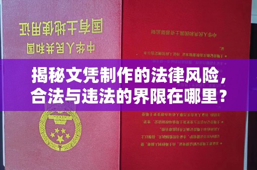 西平揭秘文凭制作的法律风险，合法与违法的界限在哪里？